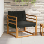 V&auml;li diivanikomplekt tugev acacia puit ja textilene neutraalne