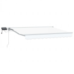 Manuaalne varikatus led-idega valge 3,5 x 2 m