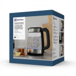 Electrolux E4GK1-4GB electric kettle 1.7 L 2200 W Black, Stainless steel, Transparent
