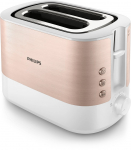 Philips Viva Collection HD2638/11 toaster 7 2 slice(s) 950 W Rose gold, White