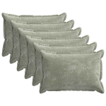 Diivanipadi 6 pcs houten roheline 40 x 60 cm &scaron;en&uuml;&uuml;lfabric