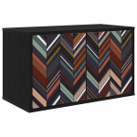 Seinale paigaldatav tv kapp ommen 69 x 33 x 40 cm must tamm