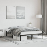 Metallist voodiraam, must, 140x190 cm