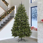 Tehisj&otilde;ulupuu 300 cm 300 led-i soe valge pvc ja teras roheline