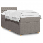 Kontinentaalvoodi madratsiga, pruunikashall, 100x200 cm, kangas