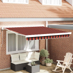 K&auml;igukohandatav varikatus punane ja must 350 x 250 cm