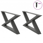 Kohvilaua jalad 2 tk, antratsiithall, 70 x (30&ndash;31,3) cm, teras