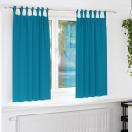 Kardinad r&otilde;ngastega 2 pcs t&uuml;rkiis 175 x 140 cm pol&uuml;ester