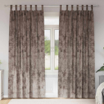 Satiinist kardinad 2 pcs cappuccino 260 x 140 cm samet