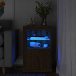 K&uuml;lgkapp led-valgustusega, pruun tamm, tehispuit
