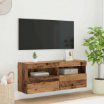 Tv seina kapp vana puit 100 x 30 x 40 cm tehispuit