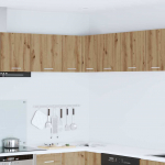 Seinakapp riga meisterdatud tamm ja valge 57 x 57 x 40 cm