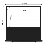 Maclean MC-212 Portable Projection Screen, Compact, Floor, 80", 16:10