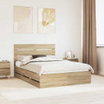 Voodi raam sahtliga peaga sonoma tamm 160 x 200 cm inseneripuit