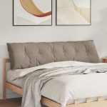 Seljatugi padi pruunikashall 180 x 50 cm mikrofiber kangas