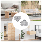 Koonuline t-mutter 2 pcs h&otilde;bedane m6 mm teras