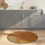 Vaip, &uuml;mmargune, pruun, 100 cm, bambus