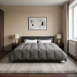 Suvised teki rapistatud helehall 200 x 240 cm mikrokiud