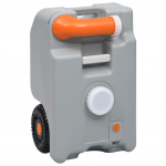 Ratastega veepaak matkamiseks, 25 l, hall