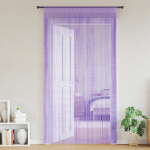 N&ouml;&ouml;rkardinad 2 tk, lillad, 100 x 250 cm