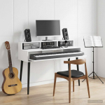 Stuudio laud valge 130 x 42,5 x 36 cm tehispuit