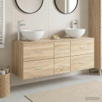 Vannitoa kapikomplekt 3 tk sonoma tamm 49,5 x 41 x 64,5 cm