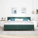 Karbi vedrumadrats peaga tume rohelise 200 x 200 cm samet