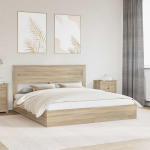 Laos voodi sahtliga peaga sonoma tamm 180 x 200 cm tehispuit