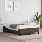 Voodiraam ilma madratsita tumepruun 120x200 cm kangas