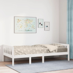 Lastevoodi ilma madratsita, valge, 80 x 200 cm, m&auml;nnipuit