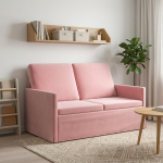 2-kohaline diivan roosa 130 x 81 x 82 cm samet