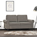 2-kohaline diivan, helehall, 120 cm, samet