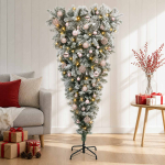Kunstkuusk koos j&otilde;ulukuuliga 120 cm 150 led-i soe valge