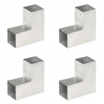 Posti&uuml;hendused, 4 tk l-kujuline, tsingitud metall, 81 x 81 mm