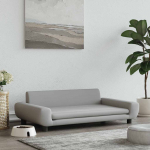 Koeravoodi, helehall, 100 x 54 x 33 cm, samet