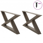Kohvilaua jalad 2 tk, naturaalne teras, 70 x (30&ndash;31,3) cm, teras