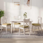 Istumispatjad 4 pcs hall roheline 40 x 40 x 6 cm korter kangas