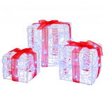 Kingituse kast 3 pcs k&uuml;lm valge 20 x 20 x 20 cm akr&uuml;&uuml;l