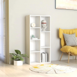 Raamaturiiul valge 50 x 25 x 106 cm, tehispuit