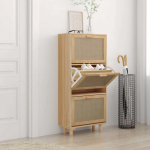 Kingakapp, pruun, 52x25x115 cm, tehispuit ja naturaalne rotang