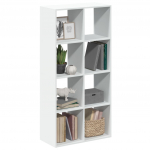 Ruumijagaja raamaturiiul, valge, 69,5 x 29 x 137,5 cm, t&ouml;&ouml;deldud puit