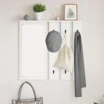 Seinale kinnitatav riidepuu valge 84 x 10 x 80 cm tehispuit