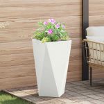 Taimekast valge 40 x 40 x 75 cm teras