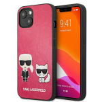 Karl Lagerfeld Ikonik Karl&Choupette iPhone 13 mini case - fuchsia