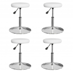 S&ouml;&ouml;gitoolid 4 tk, valge, kunstnahk