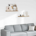 Seinariiul riiuliga 2 pcs pruun 80 x 9 x 3 cm tehispuit