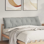 Seljatugi padi helehall 180 x 50 cm mikrofiber kangas