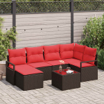 Diivanikomplekt 7 pcs pruun pol&uuml;rotang