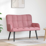 Kaks kohtaline diivan roosa 115 x 61 x 87 cm samet