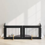 Koerav&auml;rav koos aluspuudega 4 pcs must tamm 80 x 60 cm